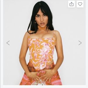 Miaou Venus Corset in apricot toile size small